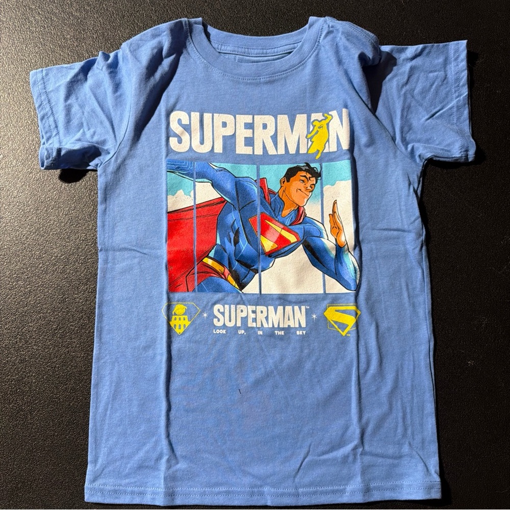Hybrid Apparel Superman Logo Tee in Blue